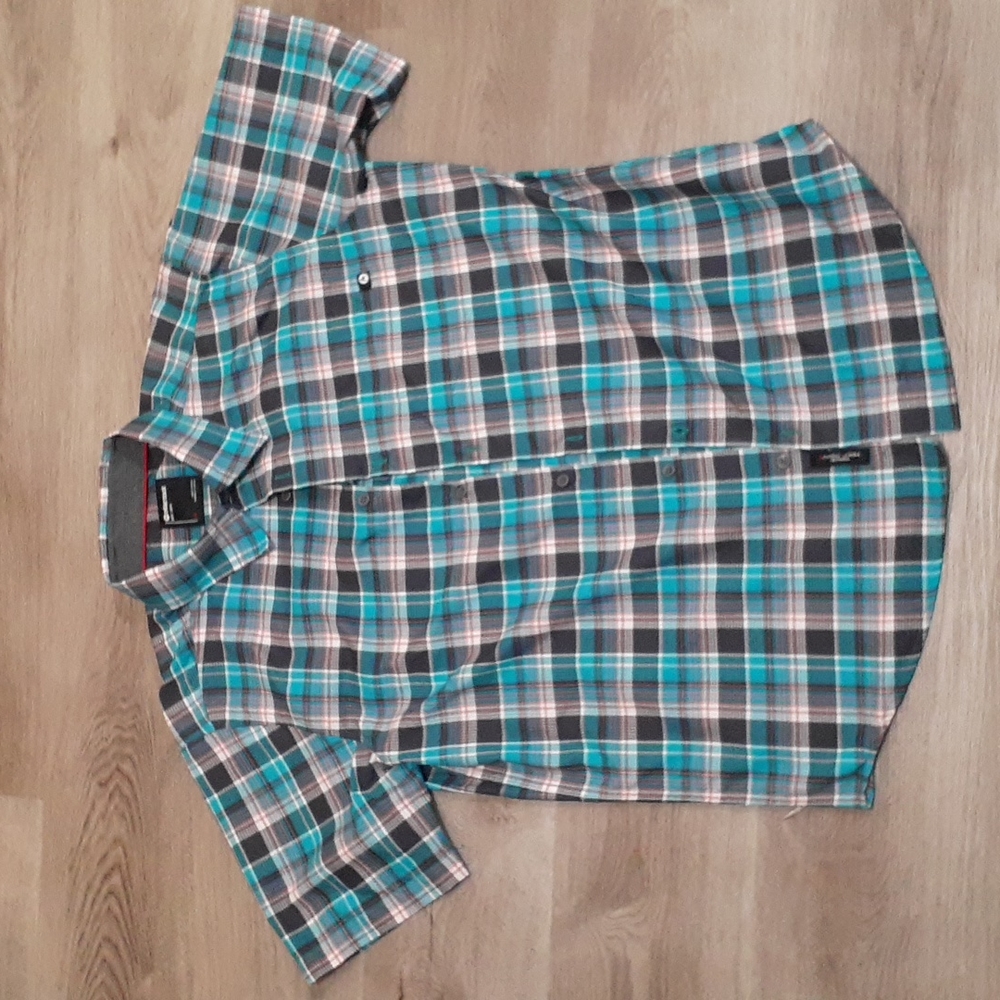 Marmot Men's Shortsleeve Shirt Pocket Hiking Outdoors Large Men's Plaid